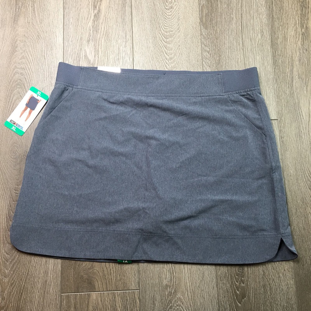 NWT 32° Degrees Cool Skort Skirt with Inner Shorts Stretch Gray XL